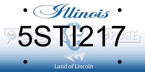 5STI217 Illinois License Plate
