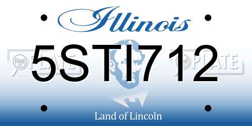 5STI712 Illinois License Plate