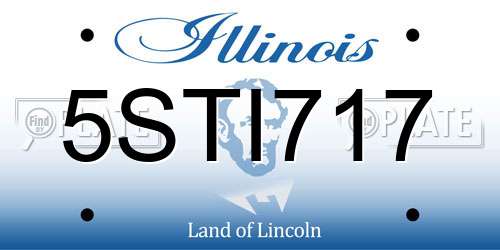 5STI717 Illinois License Plate