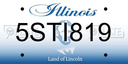5STI819 Illinois License Plate