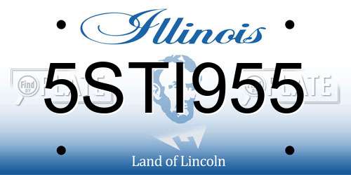 5STI955 Illinois License Plate