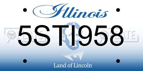 5STI958 Illinois License Plate