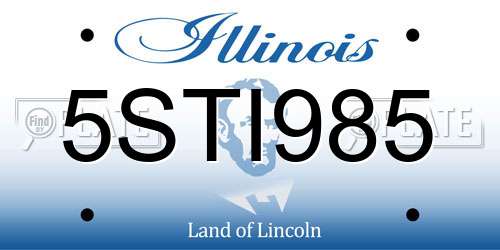 5STI985 Illinois License Plate