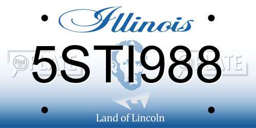 5STI988 Illinois License Plate
