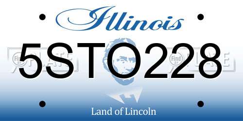 5STO228 Illinois License Plate