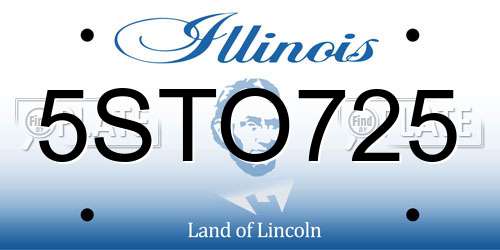 5STO725 Illinois License Plate
