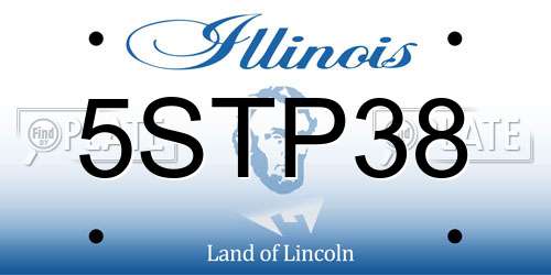 5STP38 Illinois License Plate