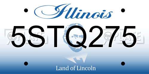 5STQ275 Illinois License Plate