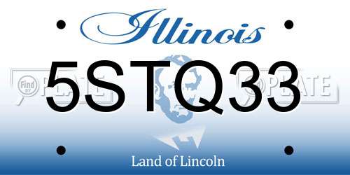 5STQ33 Illinois License Plate