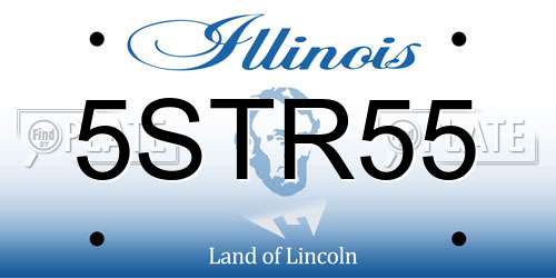 5STR55 Illinois License Plate