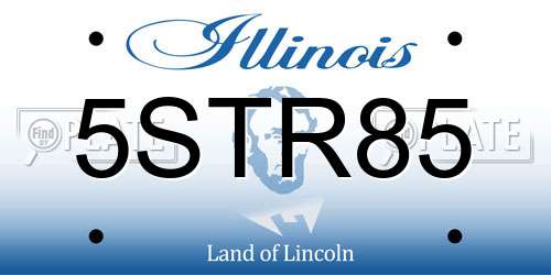 5STR85 Illinois License Plate