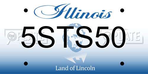 5STS50 Illinois License Plate