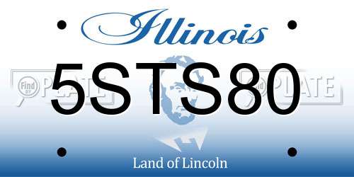 5STS80 Illinois License Plate