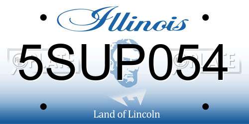 5SUP054 Illinois License Plate