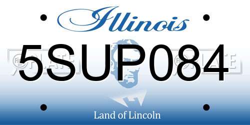 5SUP084 Illinois License Plate