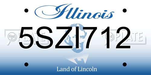5SZI712 Illinois License Plate