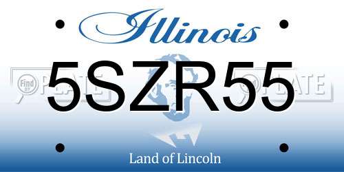 5SZR55 Illinois License Plate