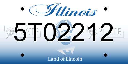 5T02212 Illinois License Plate