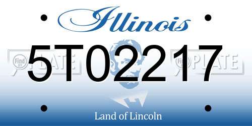 5T02217 Illinois License Plate