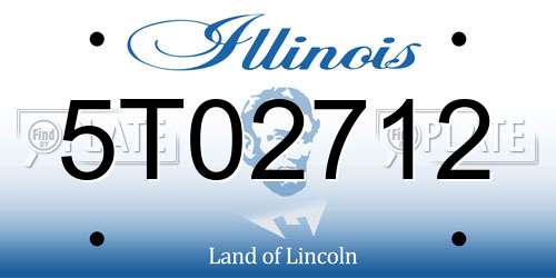 5T02712 Illinois License Plate