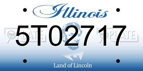 5T02717 Illinois License Plate