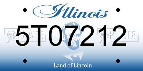 5T07212 Illinois License Plate