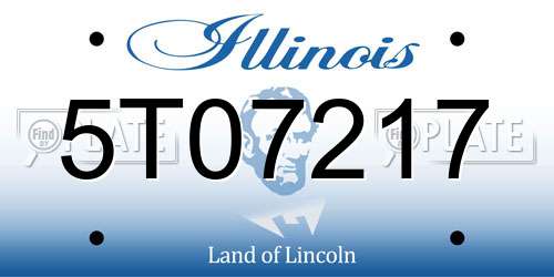 5T07217 Illinois License Plate