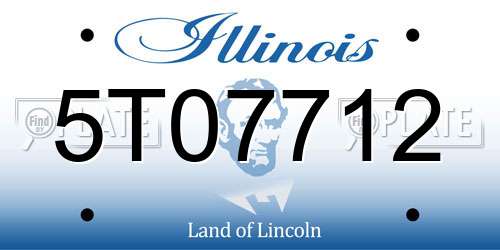 5T07712 Illinois License Plate