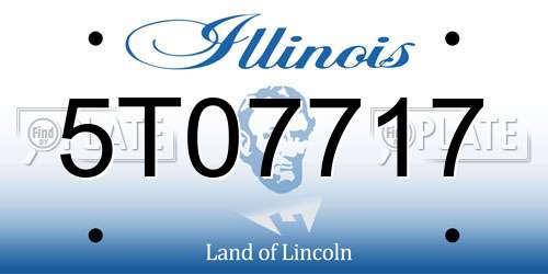 5T07717 Illinois License Plate