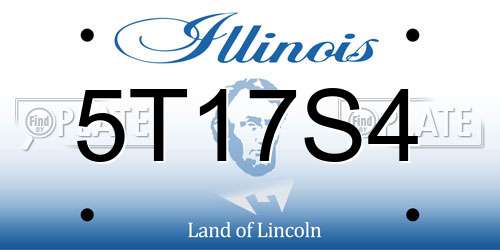 5T17S4 Illinois License Plate
