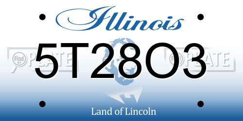 5T28O3 Illinois License Plate