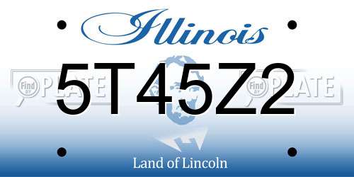 5T45Z2 Illinois License Plate