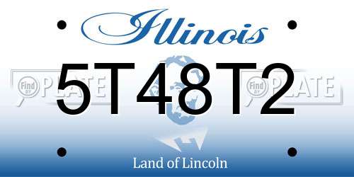 5T48T2 Illinois License Plate