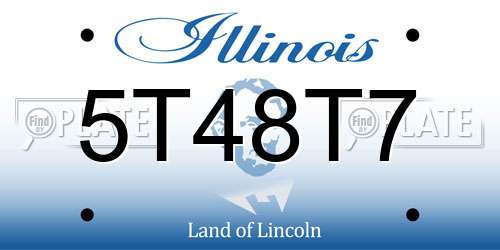 5T48T7 Illinois License Plate