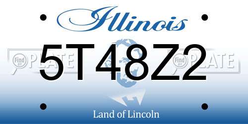 5T48Z2 Illinois License Plate