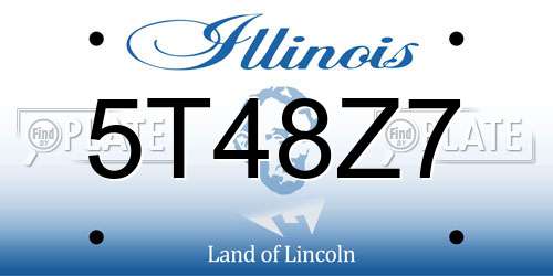 5T48Z7 Illinois License Plate