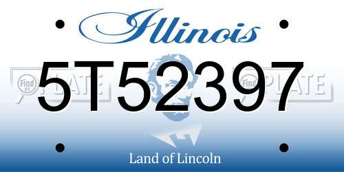 5T52397 Illinois License Plate