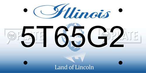 5T65G2 Illinois License Plate