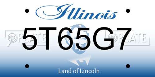 5T65G7 Illinois License Plate