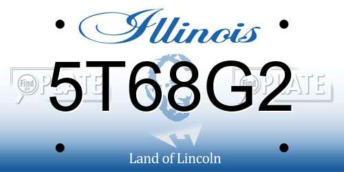 5T68G2 Illinois License Plate
