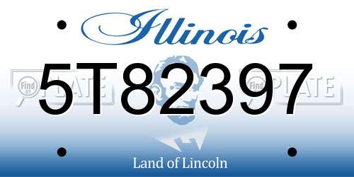 5T82397 Illinois License Plate