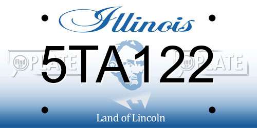 5TA122 Illinois License Plate