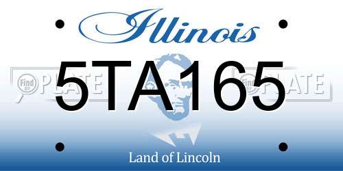5TA165 Illinois License Plate