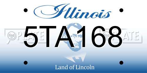 5TA168 Illinois License Plate