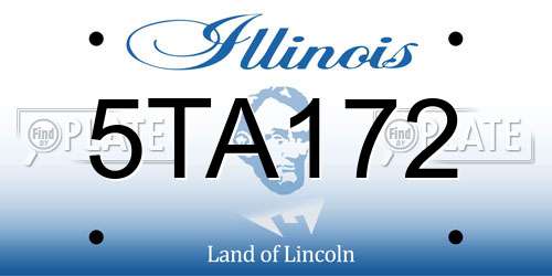 5TA172 Illinois License Plate