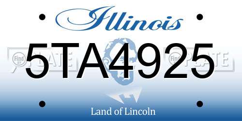 5TA4925 Illinois License Plate