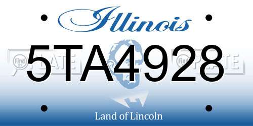 5TA4928 Illinois License Plate