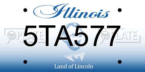 5TA577 Illinois License Plate