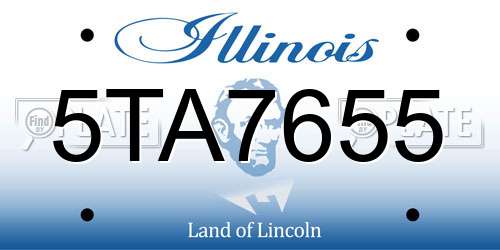 5TA7655 Illinois License Plate