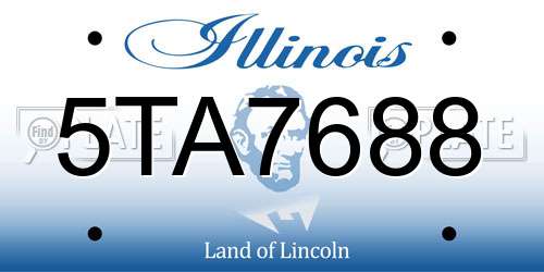 5TA7688 Illinois License Plate